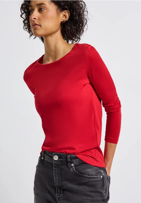 Basic shirt met lange mouwen