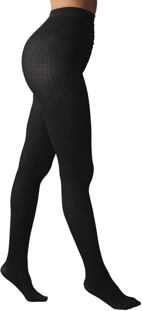 Next - Dames - Gebreide maillot van thermische wol - Zwart