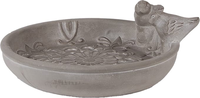 Clayre & Eef Vogelvoederbak 25x24x9 cm Grijs Steen Vogels