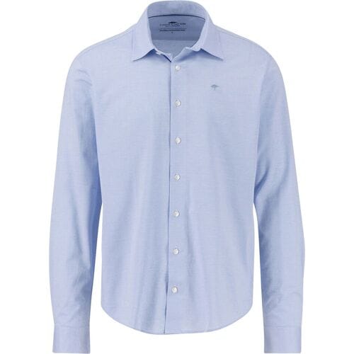 Fynch-Hatton Overhemd 24/7 Explorer Structure Jersey Faux-Uni Kent Crystal Blue / male