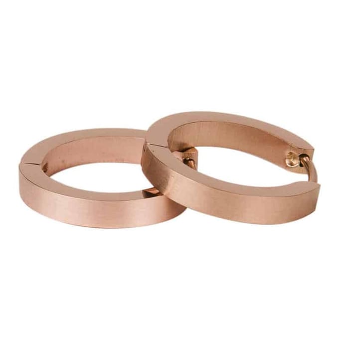 Kalli Oorringen Edelstaal Mat Rosé Goud 1858 (18mm)