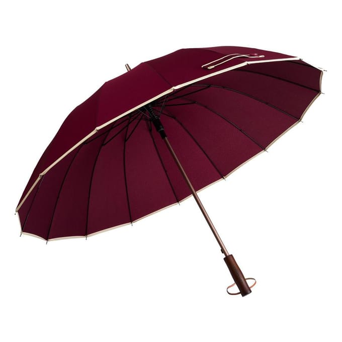 Peterson - Elegante Regeringsparaplu - Rood - Grote 128 cm - Stijlvolle Handgreep