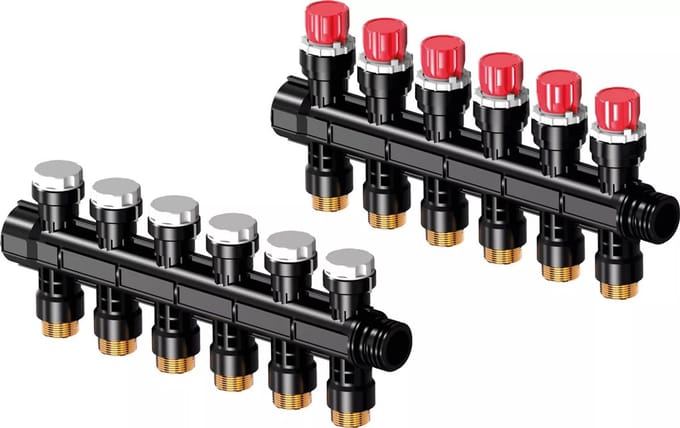 Uponor Vario PLUS Verdeler met Ventiel LS 6X 3/4 Euro, 1030582