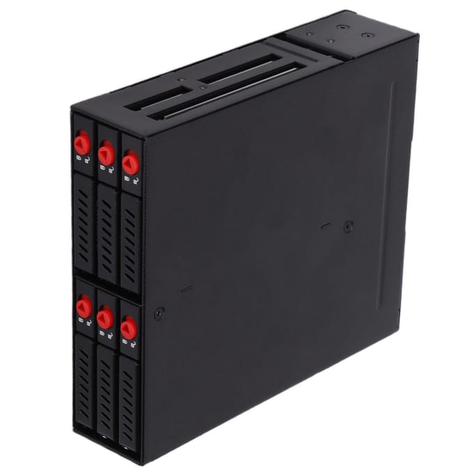 Boîtier de disque dur 6 baies, stable, robuste, durable, portable, sûr, dissipation thermique (Pas black