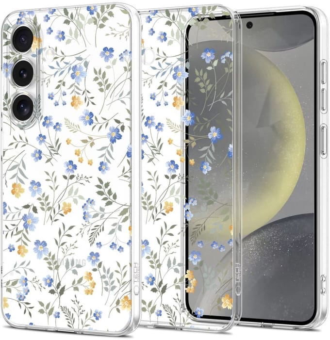 Tech-Protect FlexAir Case for Samsung Galaxy S25 - Daisies with Leaves