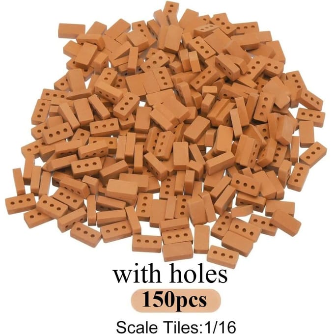 50-150 stuks 1:16 Echte Mini Bakstenen Model, Miniatuur Figuur Landschapsaccessoires, DIY Nep Bakstenen Speelgoed Voor Feeëntuin Bouw