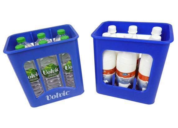 Kratje met 6 drankflesjes
