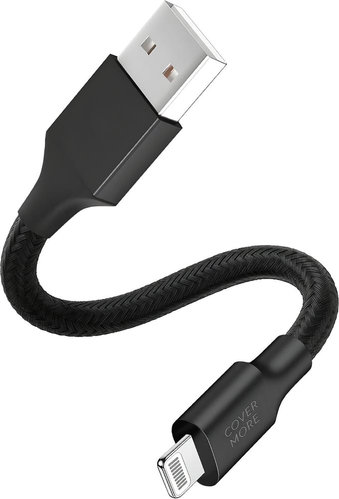 Usb oplaadkabel geschikt voor iPhone 14 13 12 11 x 8 7 plus pro max - Usb A naar Lightning - Oplader kabel - Kort - Stevig - 30cm - Zwart