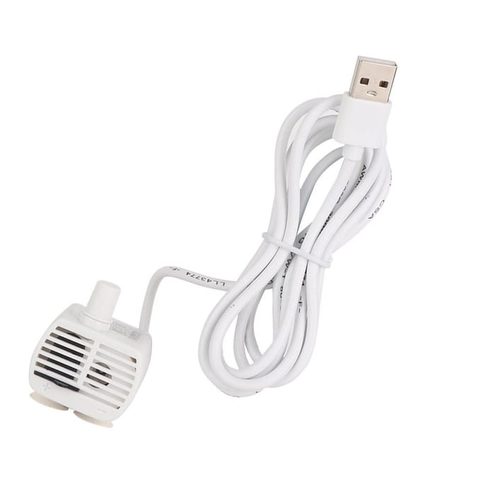 USB Mini Pomp Dompelpomp voor Vissenkom Aquarium Huisdier Waterdispenser white