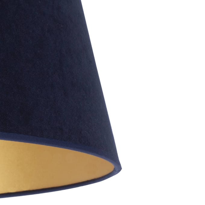 Duolla Lampenkap Cone hoogte 18 cm, donkerblauw/goud
