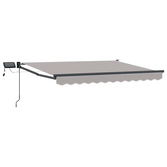 vidaXL - Handbediende - luifel - met - LED's - 3 - x - 2,5 - m