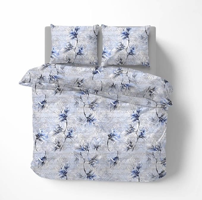 Husch Dekbedovertrek Magnolia  Blue - 200x200/220