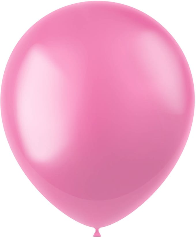Ballonnen Radiant Bubblegum Pink Metallic 33cm - 10 stuks