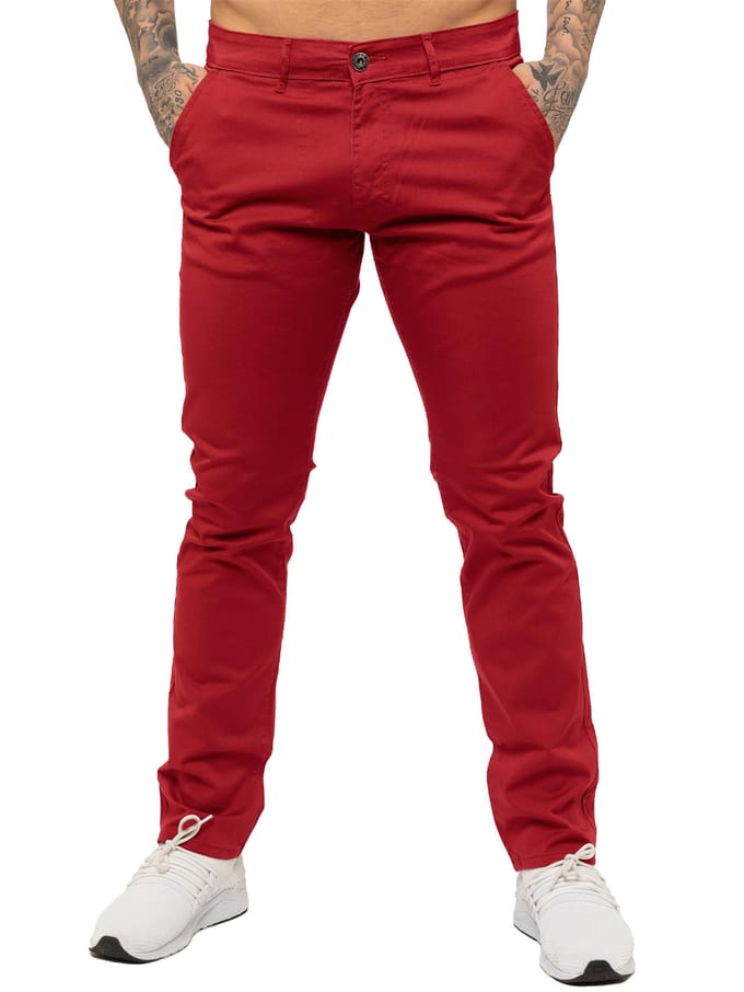 Enzo Heren Slim Fit Stretch Chino