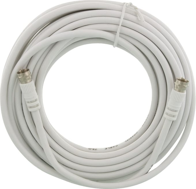 Q-Link coax kabel RG59 10 meter met F-connector wit
