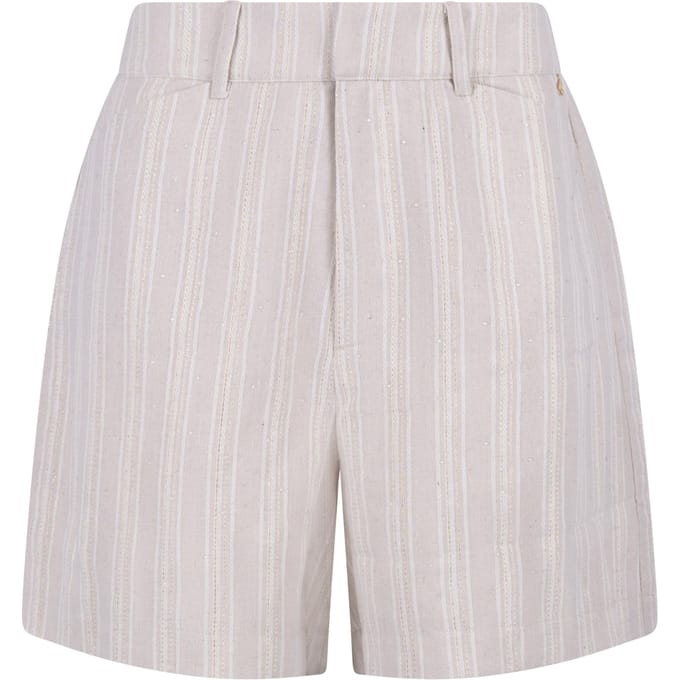Nukus Dagmar Short Stripe  Zand Nks09053