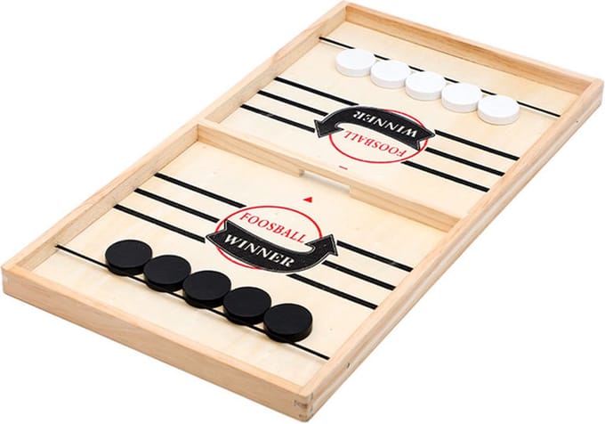 Slingpuck Game - Slingshot - Hockey - Sjoelbak - Drankspel - 35 cm