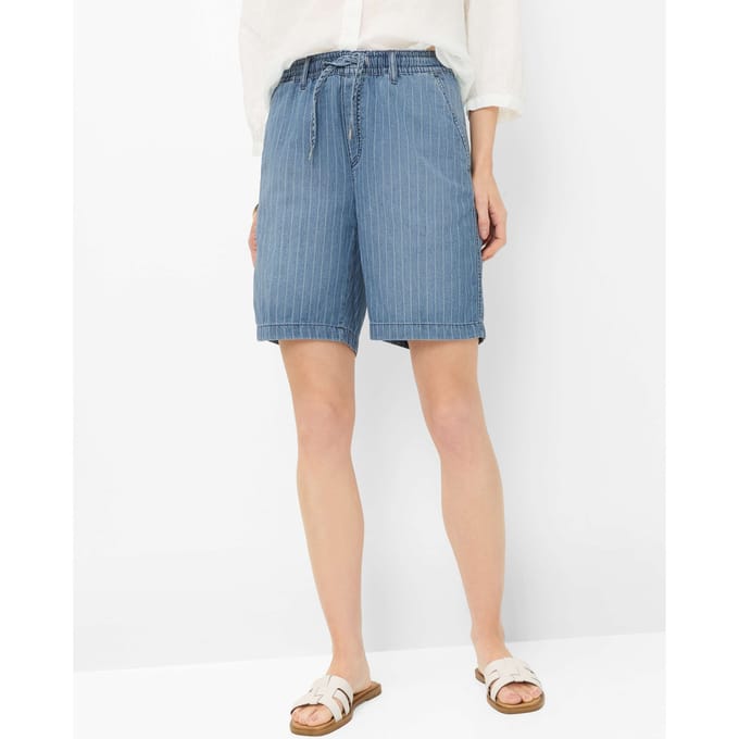 Brax Dames Bermuda  Style MAINE B USED REGULAR BLUE, denim blauw regular, maat 46