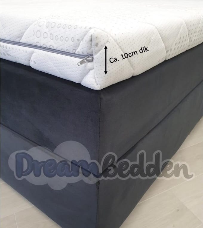 Topper Deluxe 120x220 HR60 Koudschuim ca. 10 cm dik Cooltouch hoes