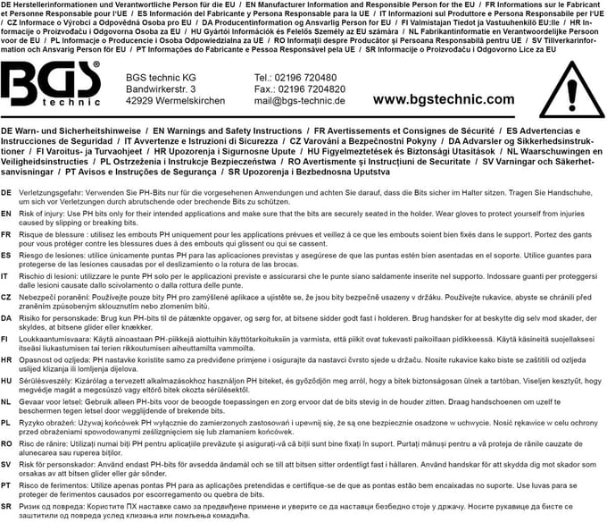 BGS Schroefbit kruiskop PH1