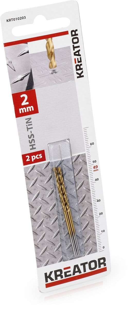 Kreator - Accessories - KRT010203 - HSS-TiN-metaalboren - Ø 2x49mm