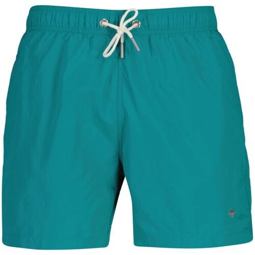 Gant Solid Color Swim Shorts Aqua Blue / male