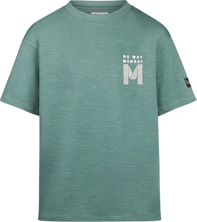No Way Monday Jongens T-shirt - Dusty green