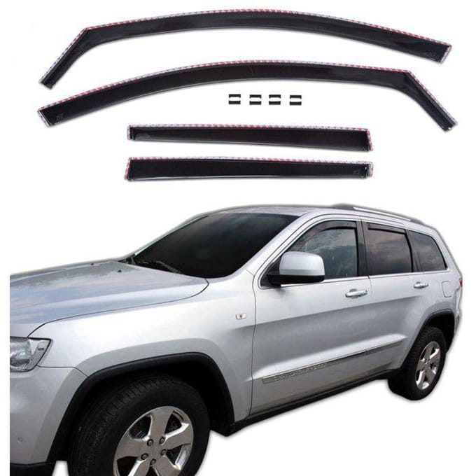 Wind deflectors - Jeep Grand Cherokee 2011-2021 - 4 stuks - UV-bestendig acryl - Eenvoudige montage