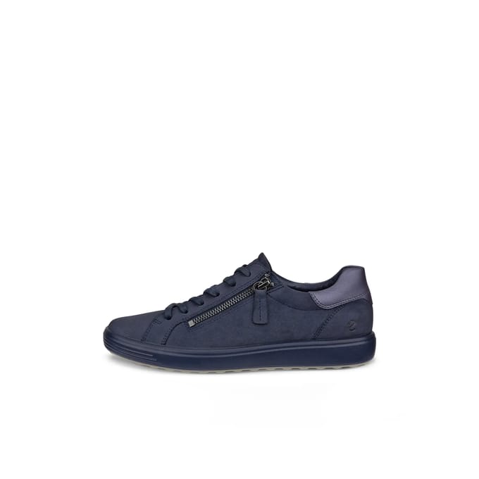 Ecco Ecco Soft 7 Slide Sneakers blauw Nubuck