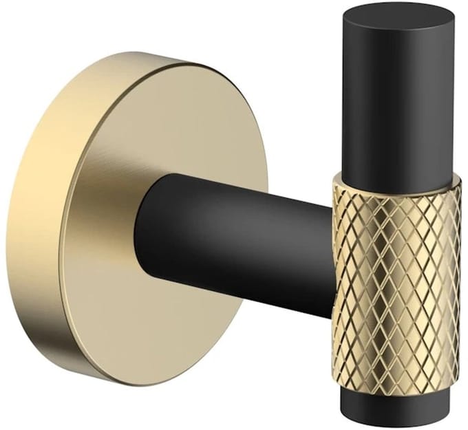 DutchLine - Grip Serie Handdoekhaak – Geborsteld Messing Goud
