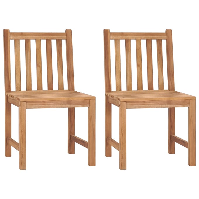 vidaXL - Tuinstoelen - 2 - st - met - kussens - massief - teakhout