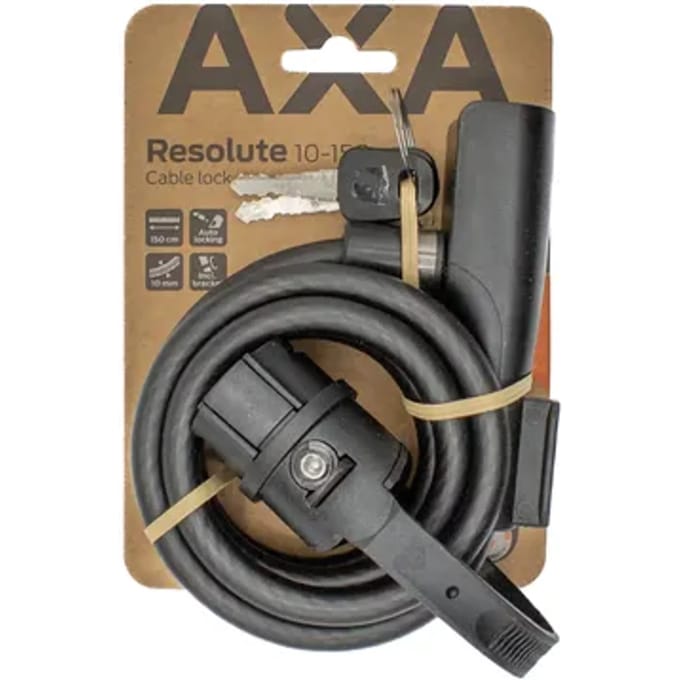 Axa Kabelslot Resolute 150/10 - Zwart - Lengte 150cm Ø10mm