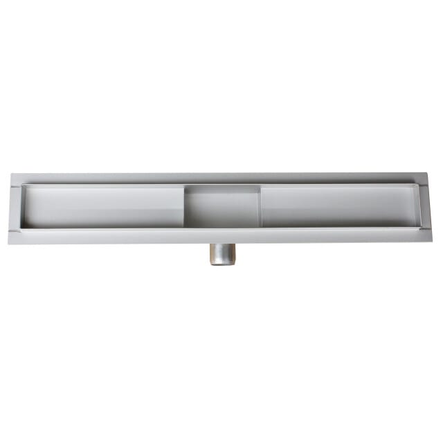 Vtw Living douchegoot rvs met flens verstelbaar 60 x 7 cm