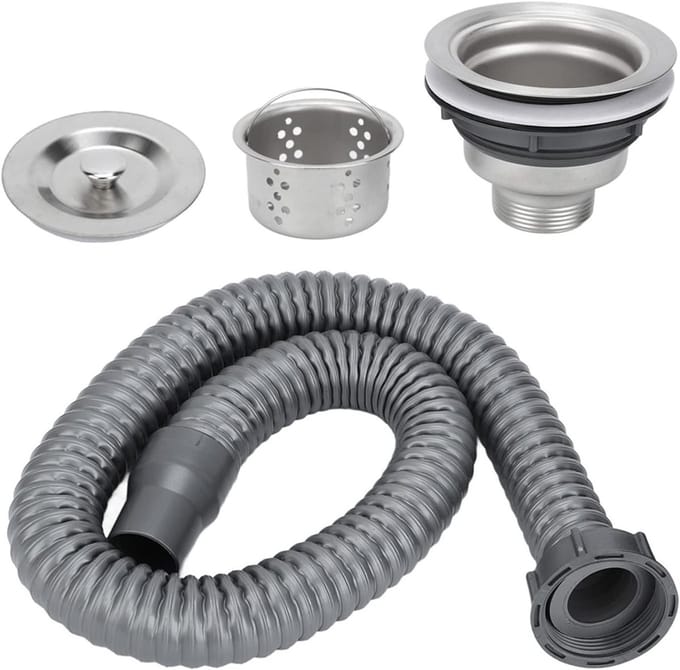 RVS Afvoerplug voor Shampoo Sink met Haarvanger, Ideaal voor Kappers en Schoonheidssalons
