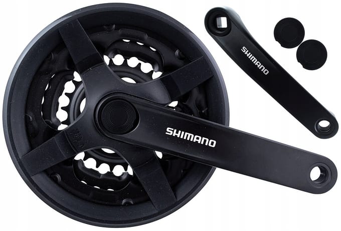 Shimano Turney - MTB Crankstel - 42/34/24 - Dual SIS - Kettingbescherming