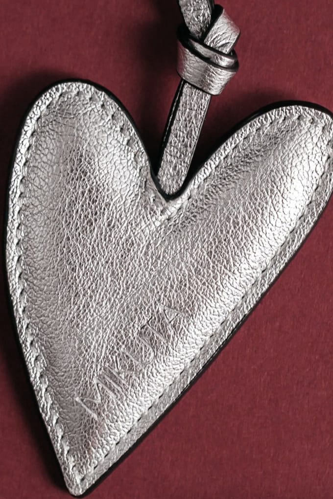 Mikuta The Silver Heart Leather Key Ring Silver Taglia: OS | Outlet | Donna | Grigio