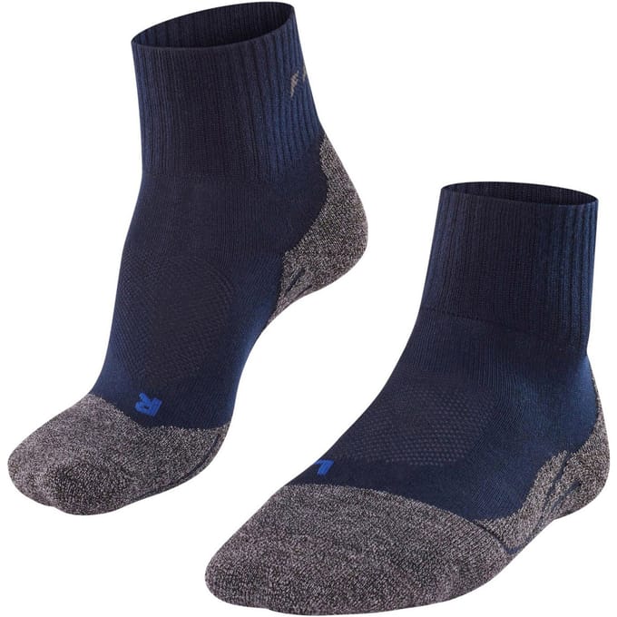 FALKE TK2 Cool Short anti-blaar dik lyocell functioneel materiaal wandelsokken heren blauw - maat 42-43