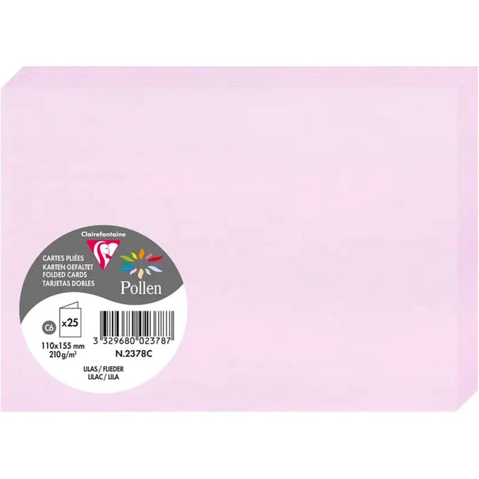 Gevouwen kaarten Clairefontaine Pollen (x25)