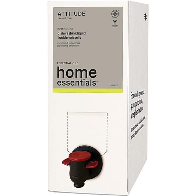Attitude Afwasmiddel geranium & citroengras refill 2 Liter
