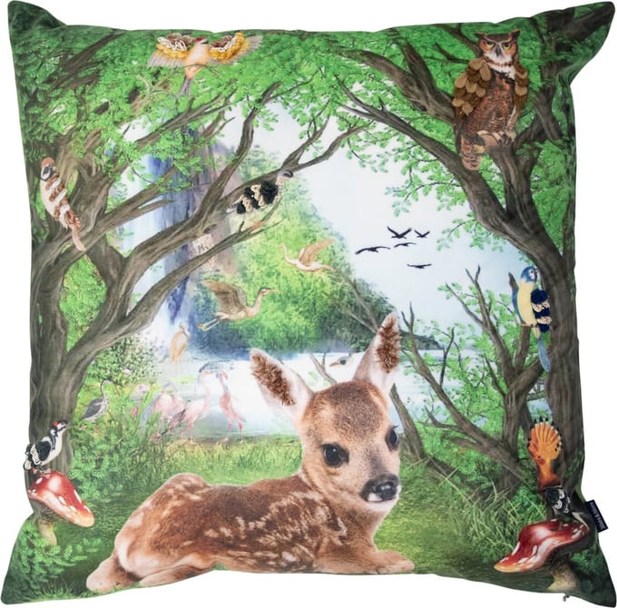 handgemaakt kussen fleury bambi sprookjes 45x45cm