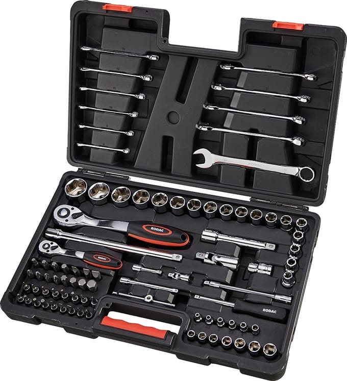 RAST90860 RODAC 1/2" | 1/4" Gereedschapskoffer / doppenset 86-delig
