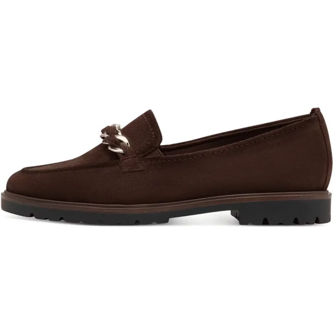 Tamaris Dames Mokka Bruine Suède Loafers