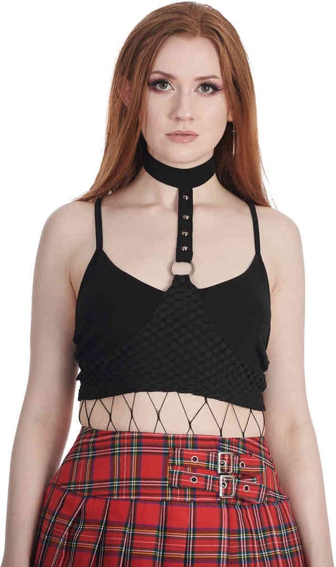 Banned - Blazed Crop top - S - Zwart