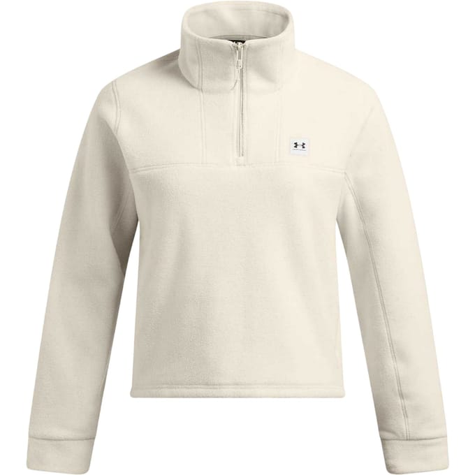 Under Armour Dames Expanse Zip Neck Langearm Sweatshirt (Wit)