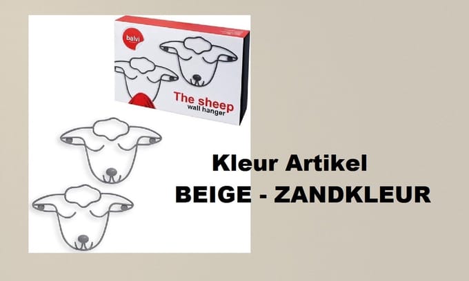 Balvi - Kapstokhaak TheSheep - Grijs - Metaal - 14,5x22x3,5 cm