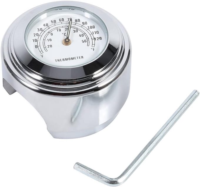 Waterdichte Thermometer voor 7/8 en 1 Inch Motorfietssturen