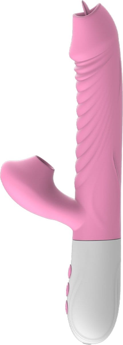 Power Escorts - Up & Down Silicone Air sucking Licking G Spot Stimulator - 7 Functions - Heat Funktie
