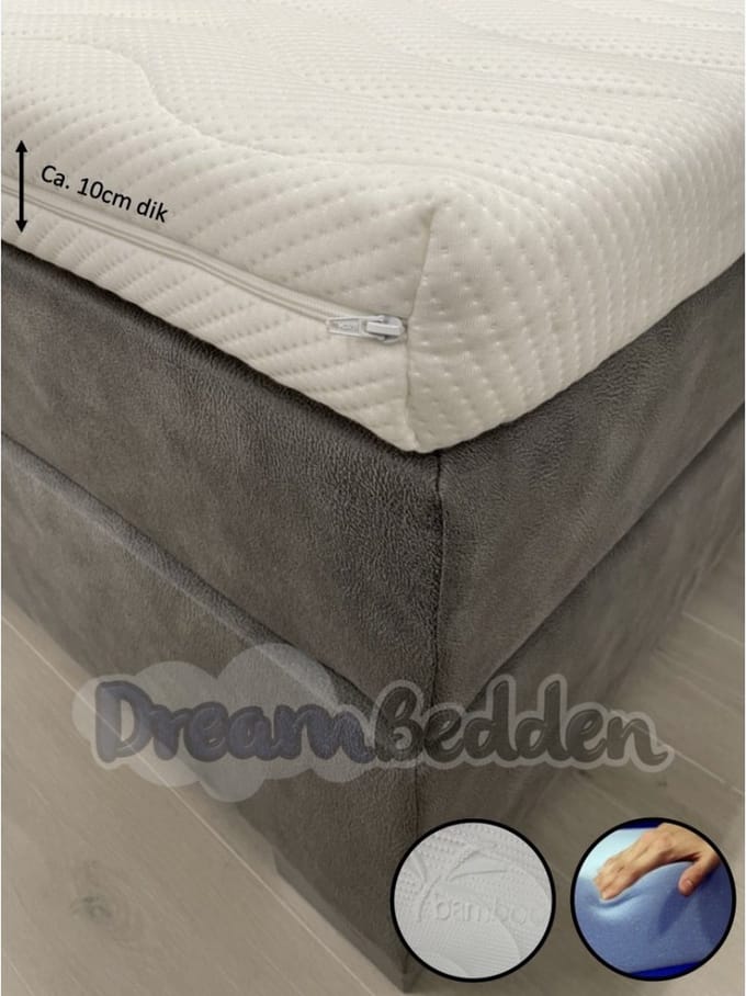 Topper 140x190 Bamboo Hotel HR45 Koudschuim ca. 10cm dik Anti allergie