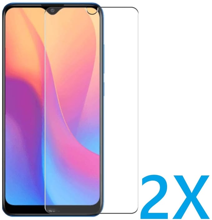 Glasplaatje Geschikt voor: Xiaomi Redmi 8 / 8A - 2x Screenprotector - screen protector - glas - bescherm - beschermglas