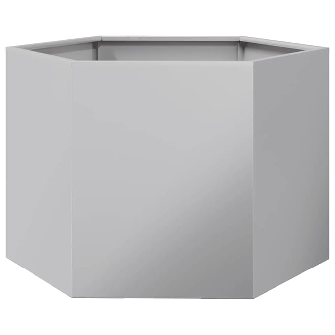vidaXL - Plantenbak - zeshoek - 69x60x45 - cm - gegalvaniseerd - staal